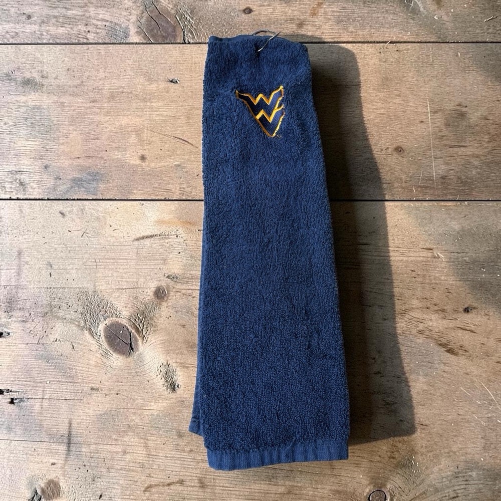 University of West Virginia College Golf Bag Towel Blue Navy Golfing Embroidered